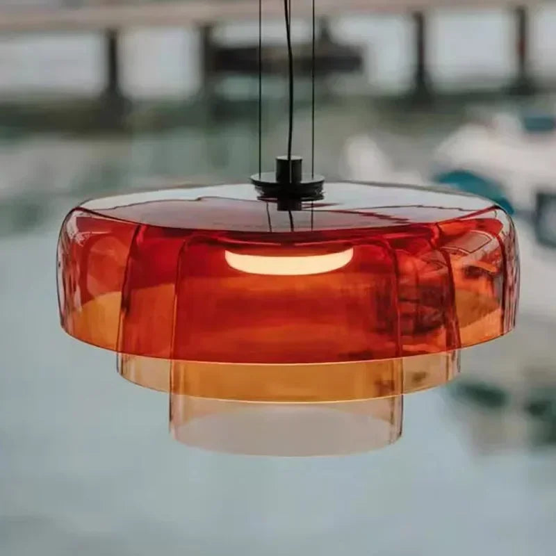 Creative Glass Pendant Light - Decorative Hanging Lamp for Living Room, Restaurant, Bedroom, Study, Bar, and More