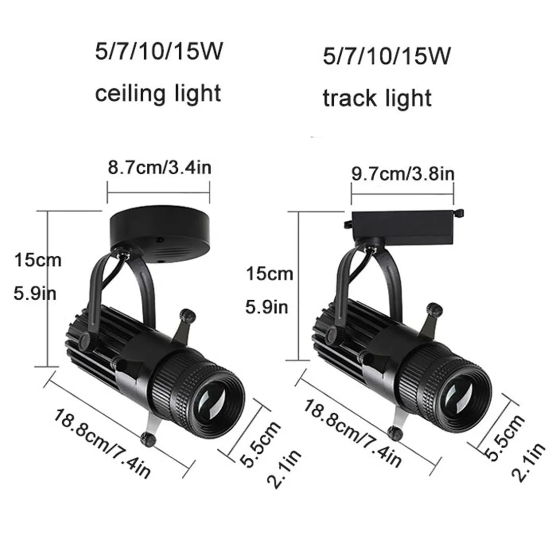 20W Adjustable LED Track Spotlight - Perfect for Art Galleries, Museums, and Churches