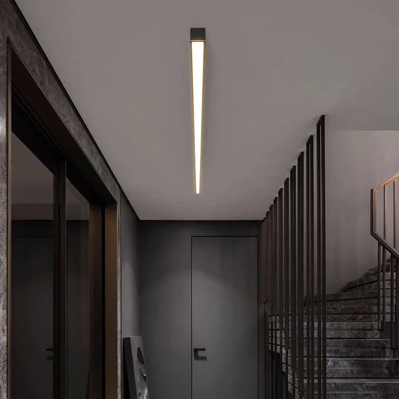 Modern Surface Mounted LED Linear Ceiling Lights: Simple Style for Walkways, Balconies, Bedrooms, Dining Rooms, Living Rooms