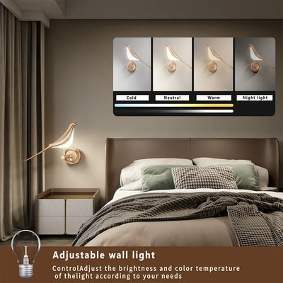 Creative LED Bird Wall Lights - Elegant Illumination for Aisle Sconces and Home Decor Lighting