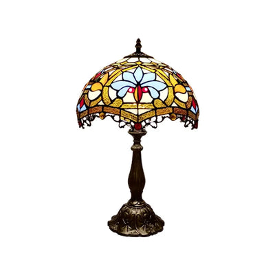 European Tiffany Table Lamp - Retro Elegance for Mediterranean-Inspired Spaces