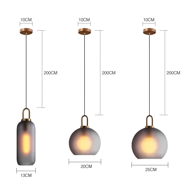 Warm Glow Pendant: Nordic Glass Ball Light for Elegant Ambiance