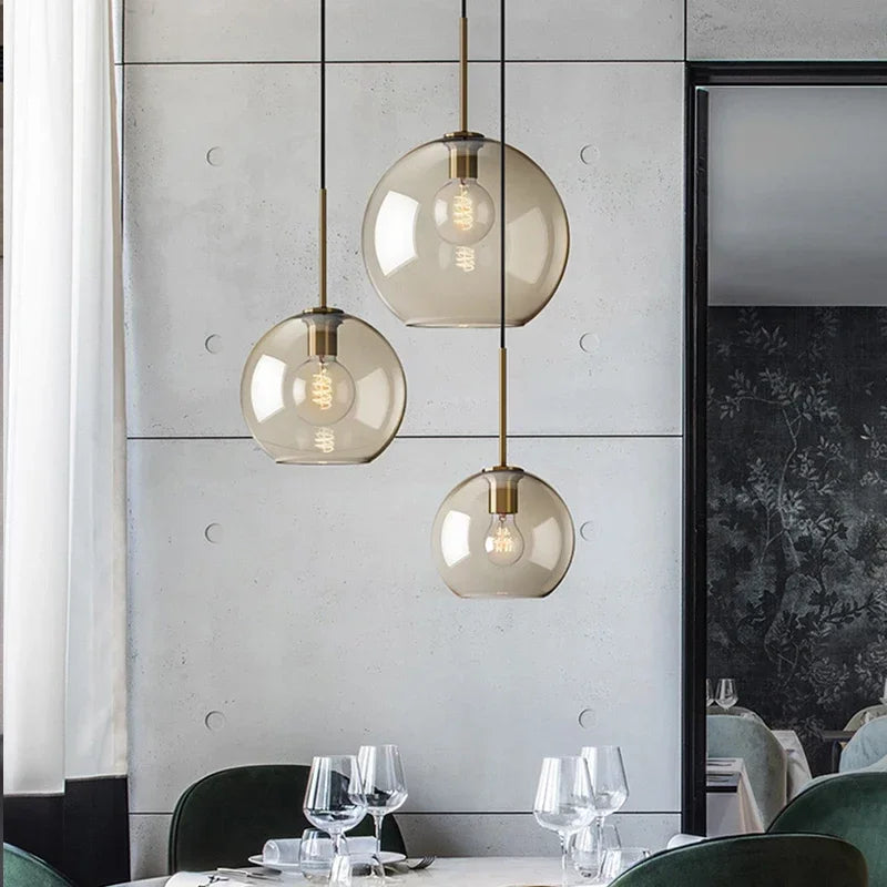 Modern Glass Pendant Light for Dining Room, Cafe, Bedroom, and More - Stylish Hanging Lamp Fixture