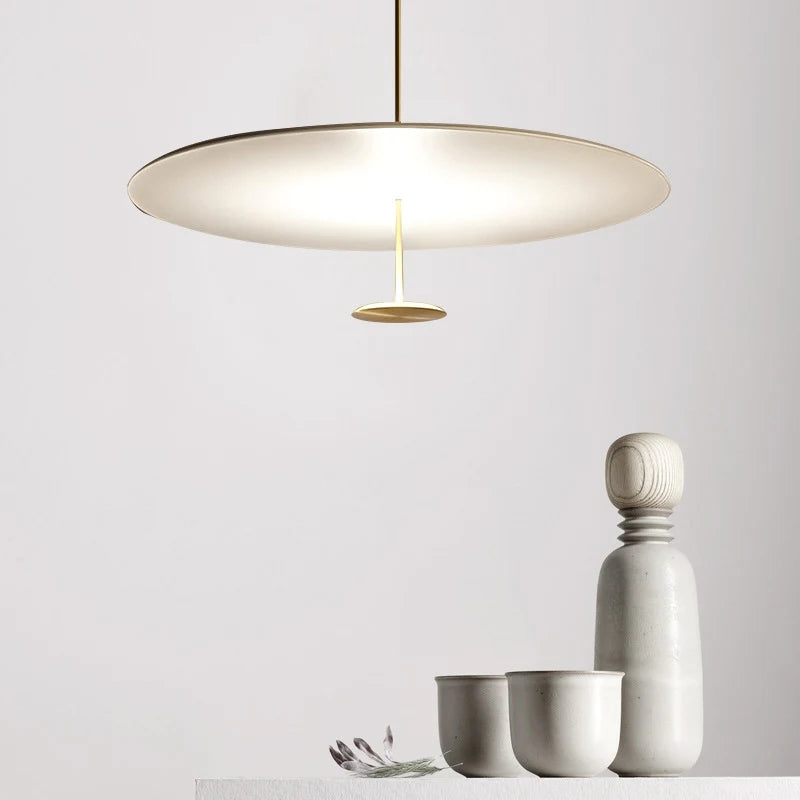 Minimalist Pendant Lights: Gold and Black Suspension Luminaire Perfect for Living Room - Stylish Ring Lights