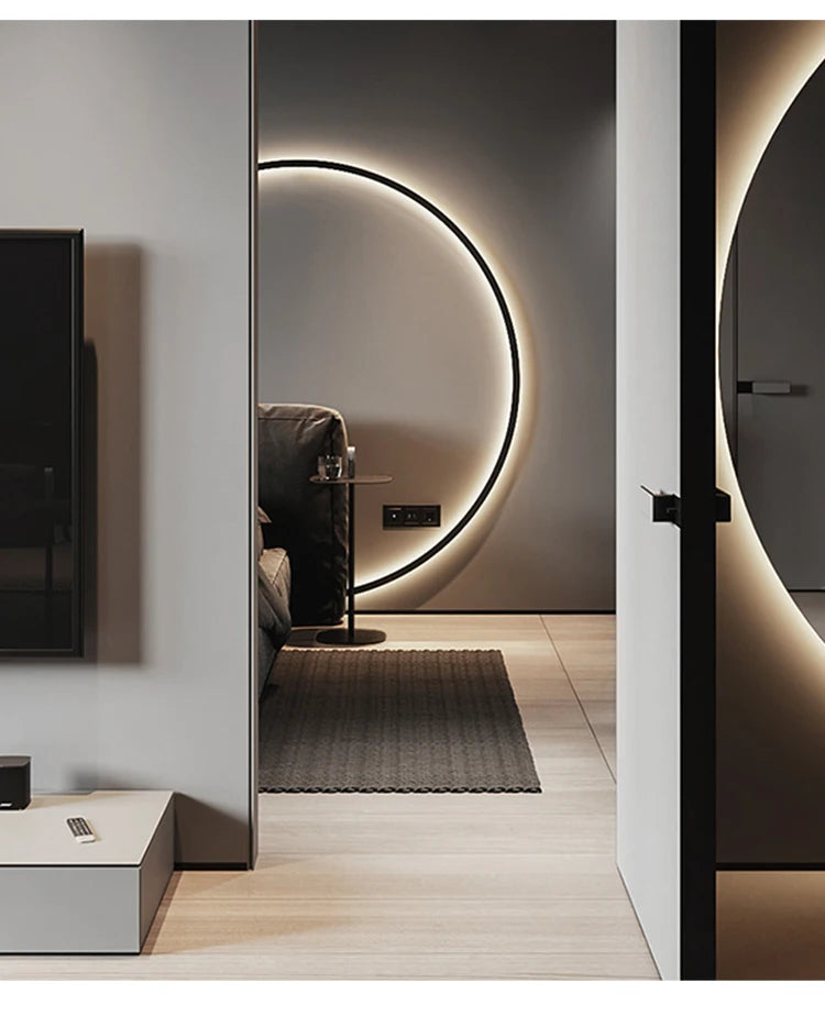 Modern Circle Background Decoration Lamp – LED Wall Light