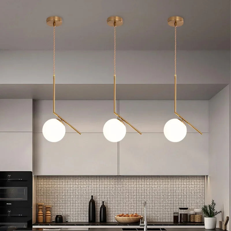 Modern Luxury Gold Ceiling Chandelier - Stylish Pendant Light Fixture for Dining Table, Kitchen Island, and More