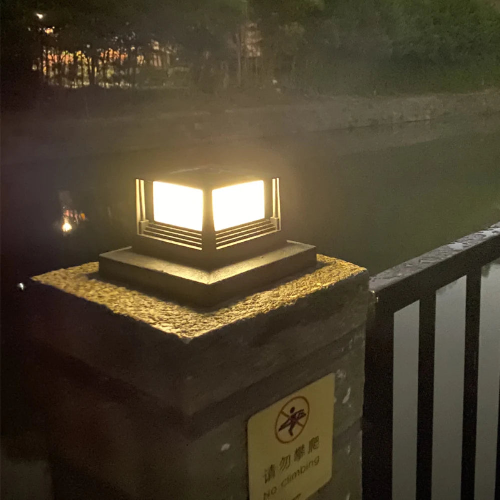 Solar-Powered Waterproof LED Fence Lamp – Stylish Outdoor Lighting Solution