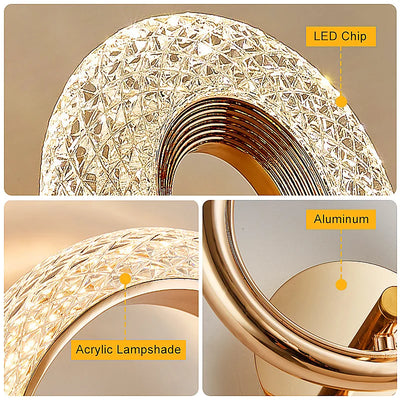 Modern Crystal LED Wall Sconce Lighting Fixture LED Lamp Home Decor for Kitchen  Bedroom