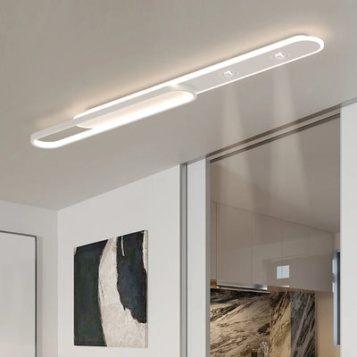 Minimalist Long Strip Ceiling Light with Spotlights for Hallway, Balcony Living Room