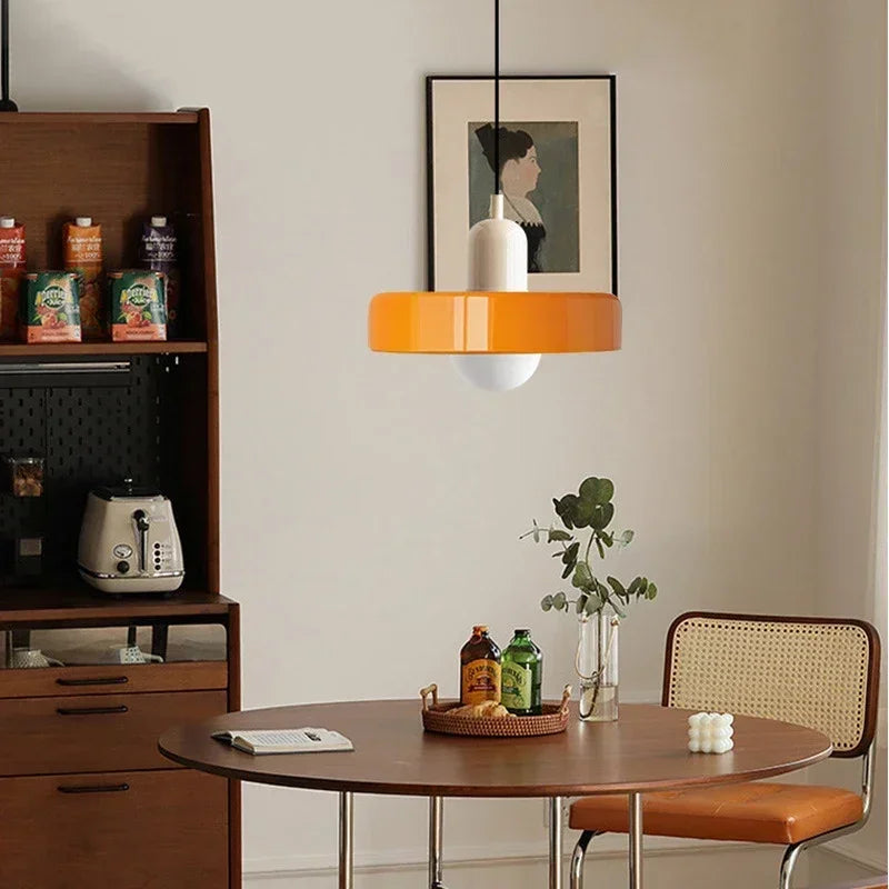 Nordic Glass Pendant Light - Macaron Ceiling Lamp for Stylish Interior Decor