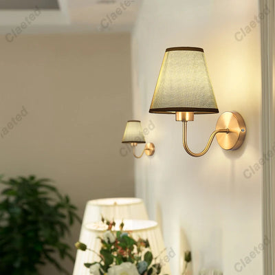 Elegant LED Wall Lamp with Fabric Lampshade - Versatile Illumination for Every Space indoor Home Décor