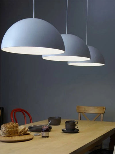 Hemispherical Metal Pendant Light Modern Suspension Lamp for Home, Bar, and Store Lighting Engineering