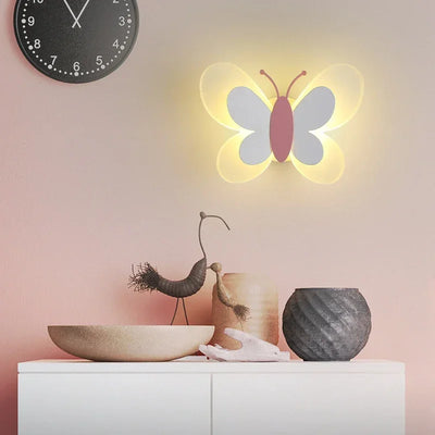 LED Butterfly Wall Sconce Modern Children's Room Butterfly Wall Light