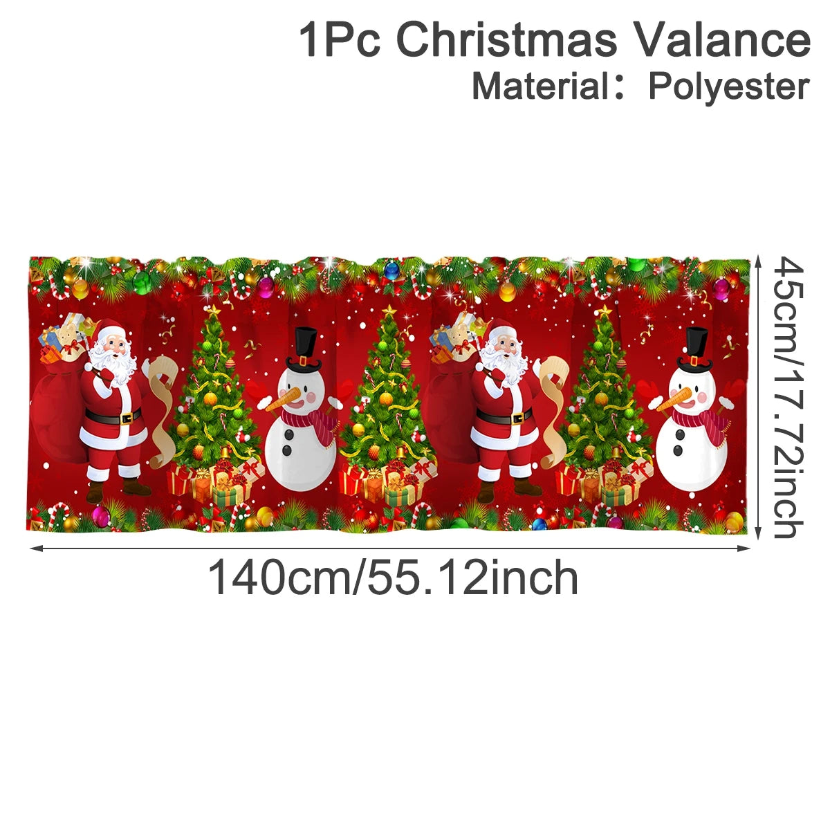 Christmas Short Curtains and Valances for Home Décor 2025–2026 Xmas Kitchen and Bedroom Window Decorations
