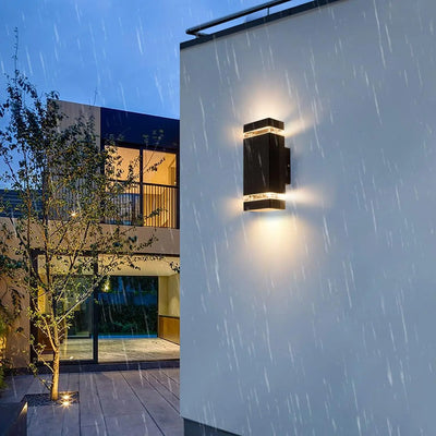 Waterproof LED Wall Light Outdoor Up Down Garden Lights - Modern Double Head Wall Lamp