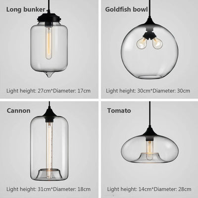 Modern Glass Lustre Pendant Light - Industrial Chic for Kitchen, Restaurant and Dining Spaces