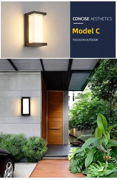 LED Outdoor Wall Light with Motion Sensor – Waterproof IP65