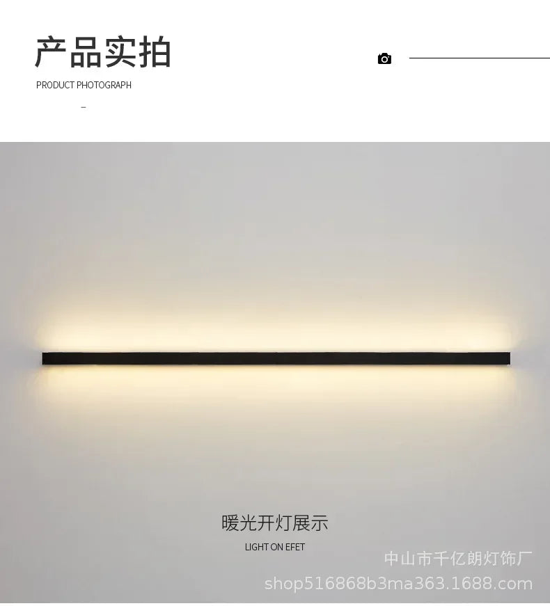 Modern Long Line LED Wall Lamp – Eco Luxe Décor