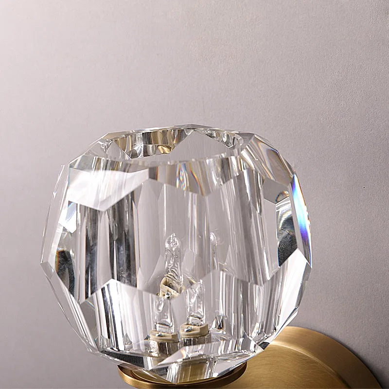 Nordic Luxury Crystal Wall Lamp: Enhance Bedroom and Corridor with Modern Background Lighting