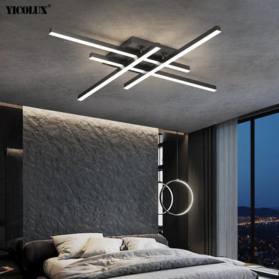 Simple Dimmable Modern LED Chandelier Lights for Living, Dining Room, Bedroom, Villa, Apartment, Hall, Kitchen