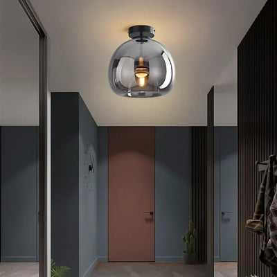 Modern Square Glass Ceiling Light: Minimalist Design for Hallways, Dining & Living Rooms