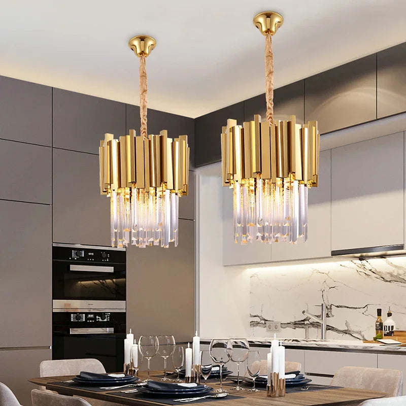 Medieval Retro Orange Pendant Lamp - LED Chandelier Lighting for Kitchen and Dining Area