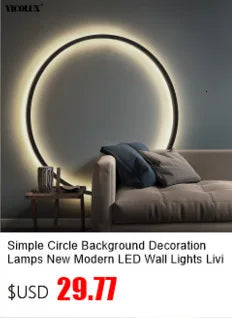 Modern Circle Background Decoration Lamp – LED Wall Light