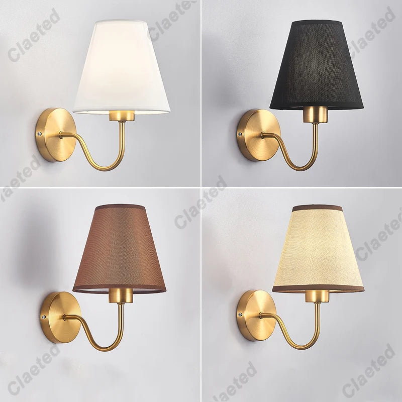 Elegant LED Wall Lamp with Fabric Lampshade - Versatile Illumination for Every Space indoor Home Décor