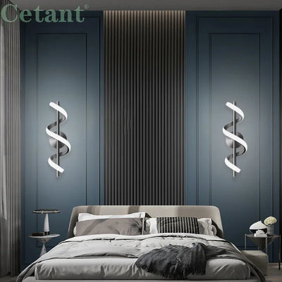 Modern LED Wall Lamp Nordic Gold - Versatile Bedroom Bedside Lights with Plug