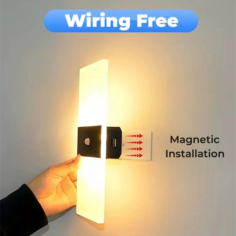 Motion Sensor Wireless LED Wall Lamp – Versatile Indoor Lighting Solution