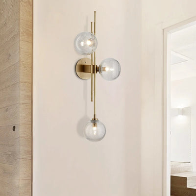 Modern LED Glass Ball Wall Lamp - Sleek Illumination for Living Room and Study