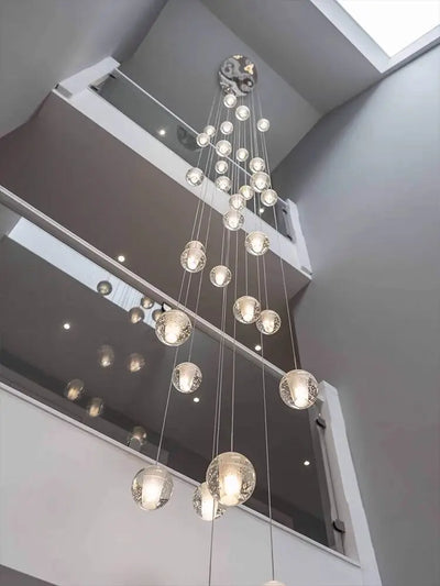 Modern Spiral Staircase Crystal Chandelier - LED Ceiling Light