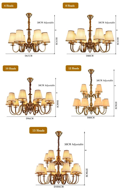 Luxury Classic LED Chandelier – Rustic Suspension Luminaire