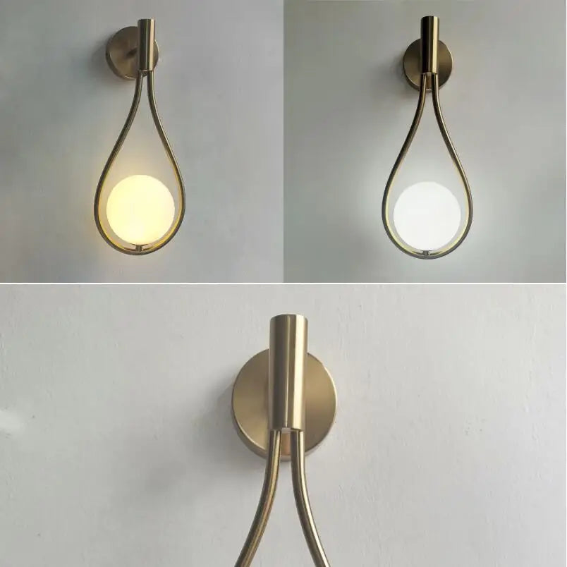 Elegant Glass Ball Brass Wall Lamps - Illuminate Your Space with Nordic Charm for Bedroom and Living Room