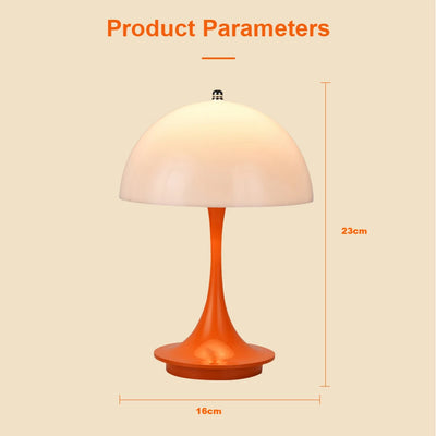 Modern LED Mushroom Table Lamp - Dimmable Flower Bud Lamp with USB Charging