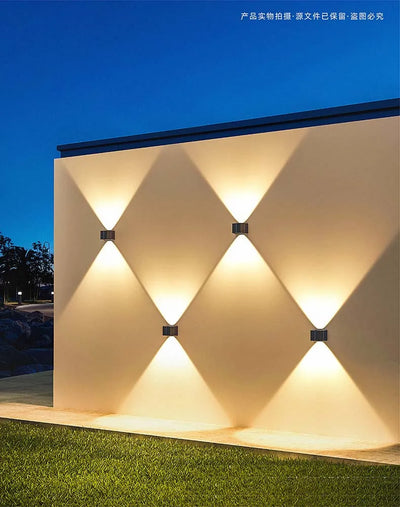 Solar Outdoor Wall Washer Sconce – LED Facade Lamp