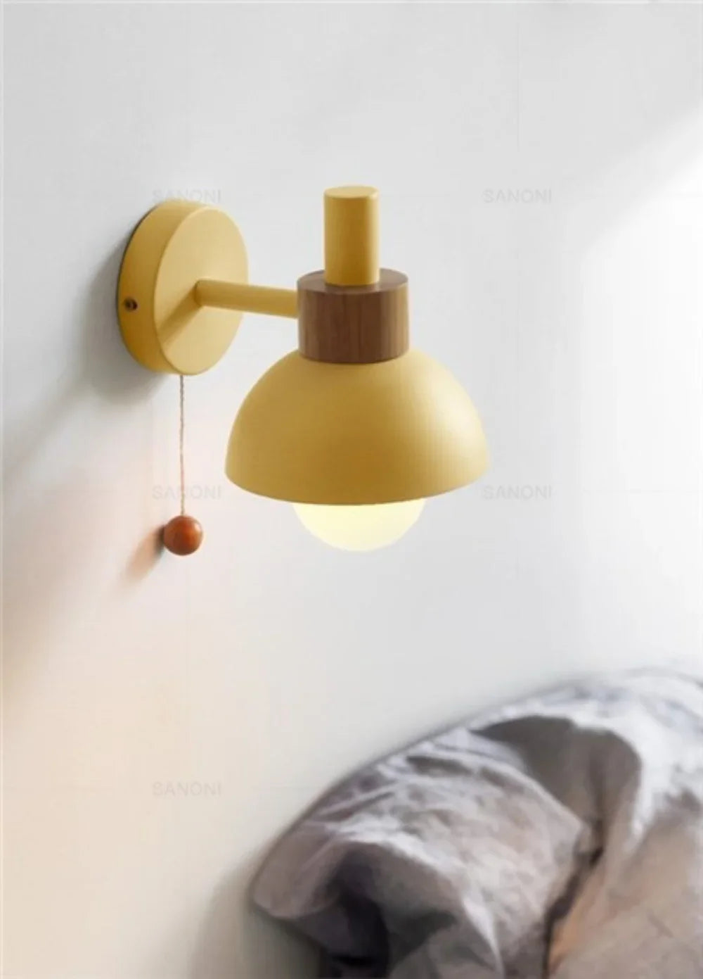 Modern Macaron Wall Light with Switch – Versatile Wall Sconce for Bedroom, Living Room, Bathroom, and Stairs