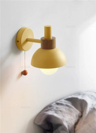 Modern Macaron Wall Light with Switch – Versatile Wall Sconce for Bedroom, Living Room, Bathroom, and Stairs