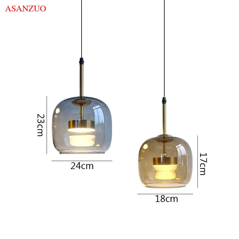 Modern Glass Design LED Pendant Lights For Indoor Lighting  Ideal for Kitchen and Restaurant