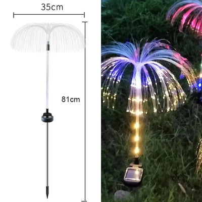 Solar Jellyfish Garden Light Outdoor Waterproof LED Lamp for Pathway Lawn Wedding and Christmas Décor