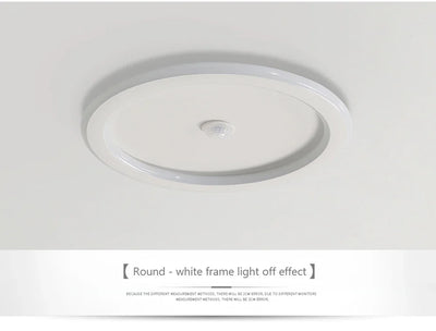 LED Ceiling Light with Motion Sensor – Modern Human Body Induction Lamp for Living Room, Hallway, and Indoor Spaces