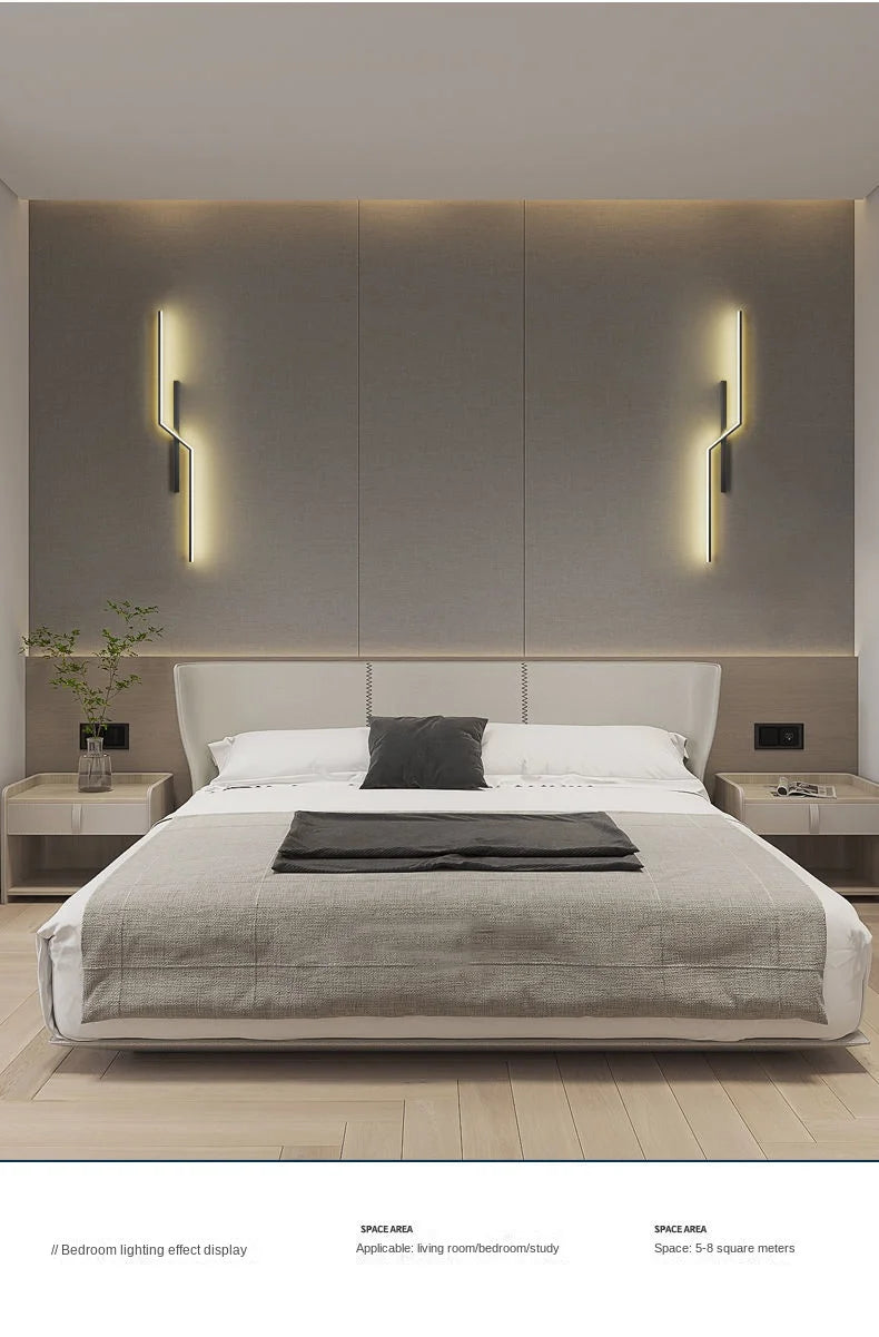 Modern LED Bedside Wall Lamp for Living Room, Bedroom, Stairs, TV Background - Minimalist Interior Wall Light