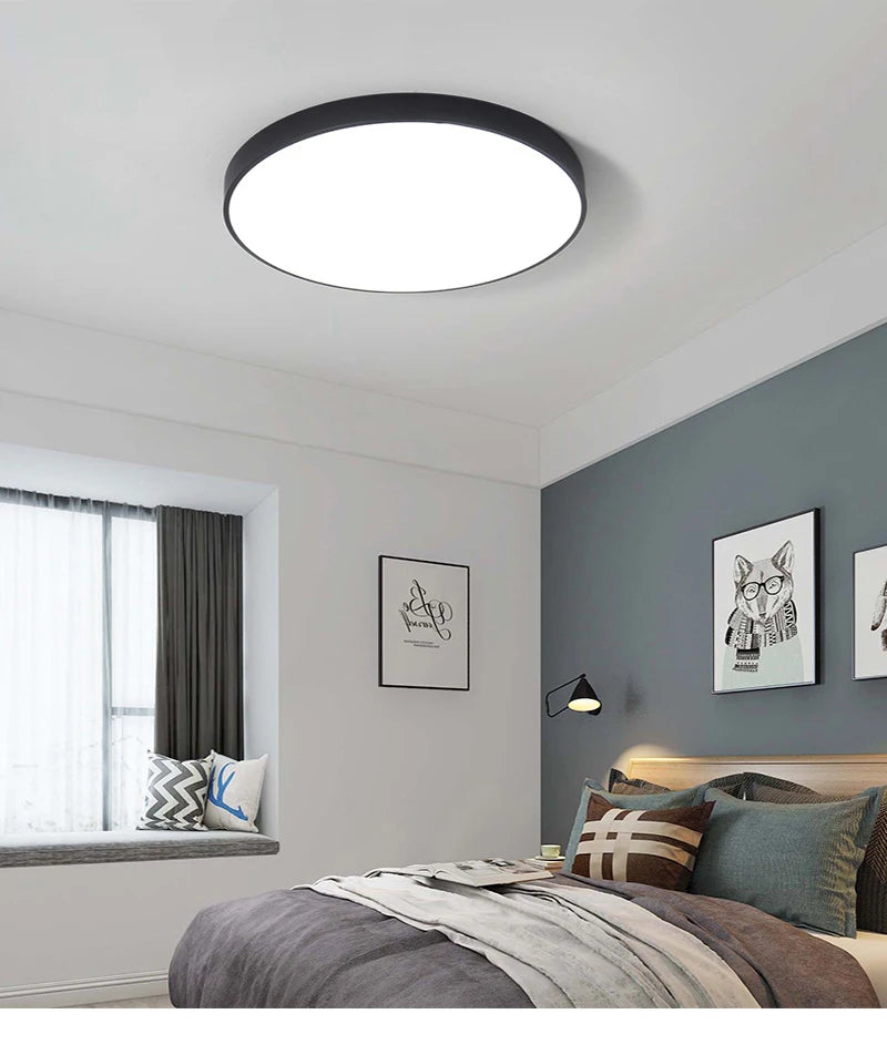 Modern LED Ceiling Lamp – 18W/24W/36W/54W Round Lighting Fixture for Living Room, Bedroom, and Kitchen