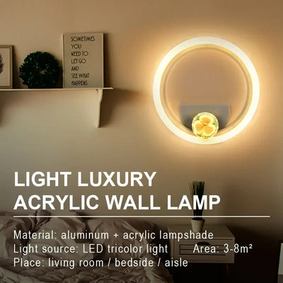 Modern Shell Round LED Wall Light for Indoor Home Lighting in Bedrooms, Living Rooms, Stairs, and Corridors