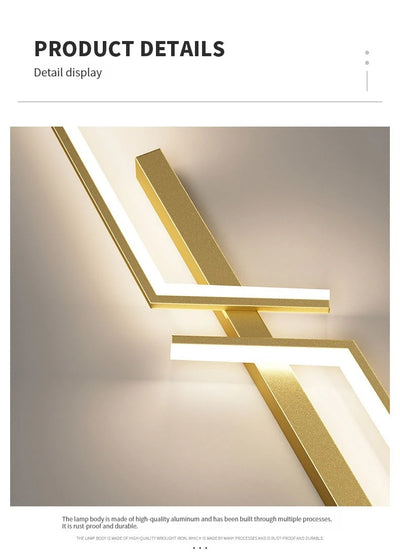 Modern LED Bedside Wall Lamp for Living Room, Bedroom, Stairs, TV Background - Minimalist Interior Wall Light