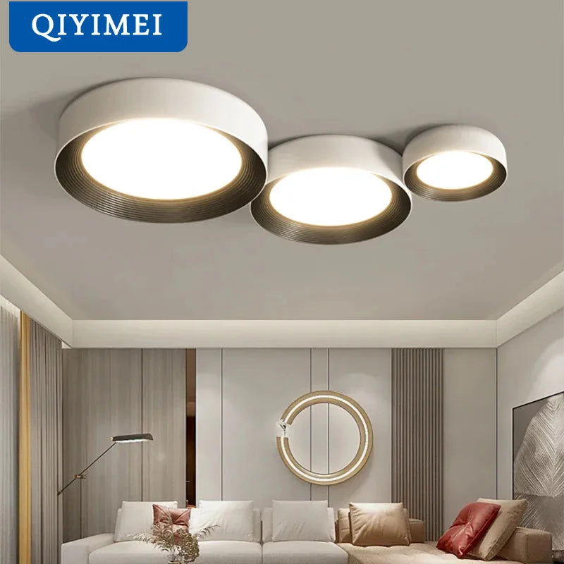QIYIMEI Nordic Home Decor Chandeliers Lights for Bedroom Kitchen Living Dining Room Indoor Lighting Lamp Lustre Circular Lights