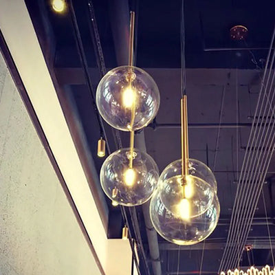 Modern Glass Ball Chandelier - Luxury Lighting Fixture for Living Room, Bedroom, and Restaurant Decor