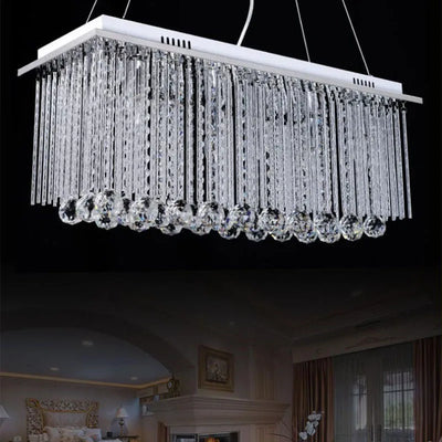 High Quality Modern Square Pendant Crystal Chandelier LED Light Fixture for Bedroom Dining Room