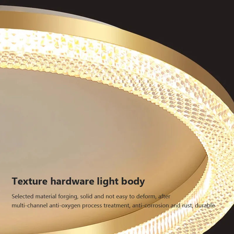 Nordic Gold Ceiling Light Round/Square LED Ceiling Lamps For Study, Living Room, Dining Room, and More - Lustre Home Decor Luxury