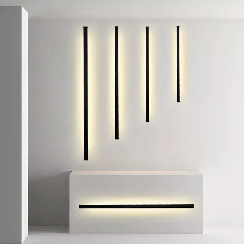 Modern Black LED Wall Lamp - Stylish Illumination for Dining Room and Living Room